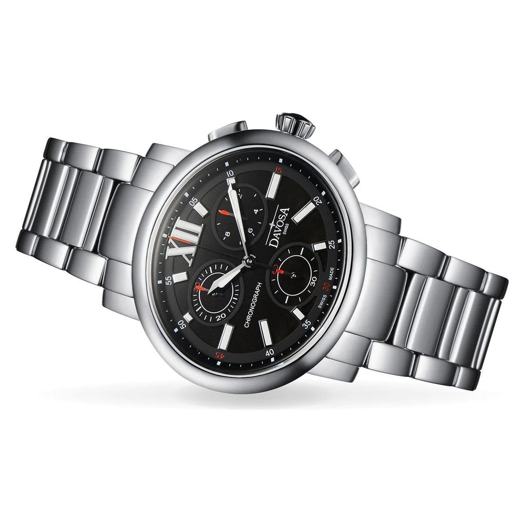 Davosa Swiss-Made Chronograph Watch, 168.578.55, Men's, Silver
