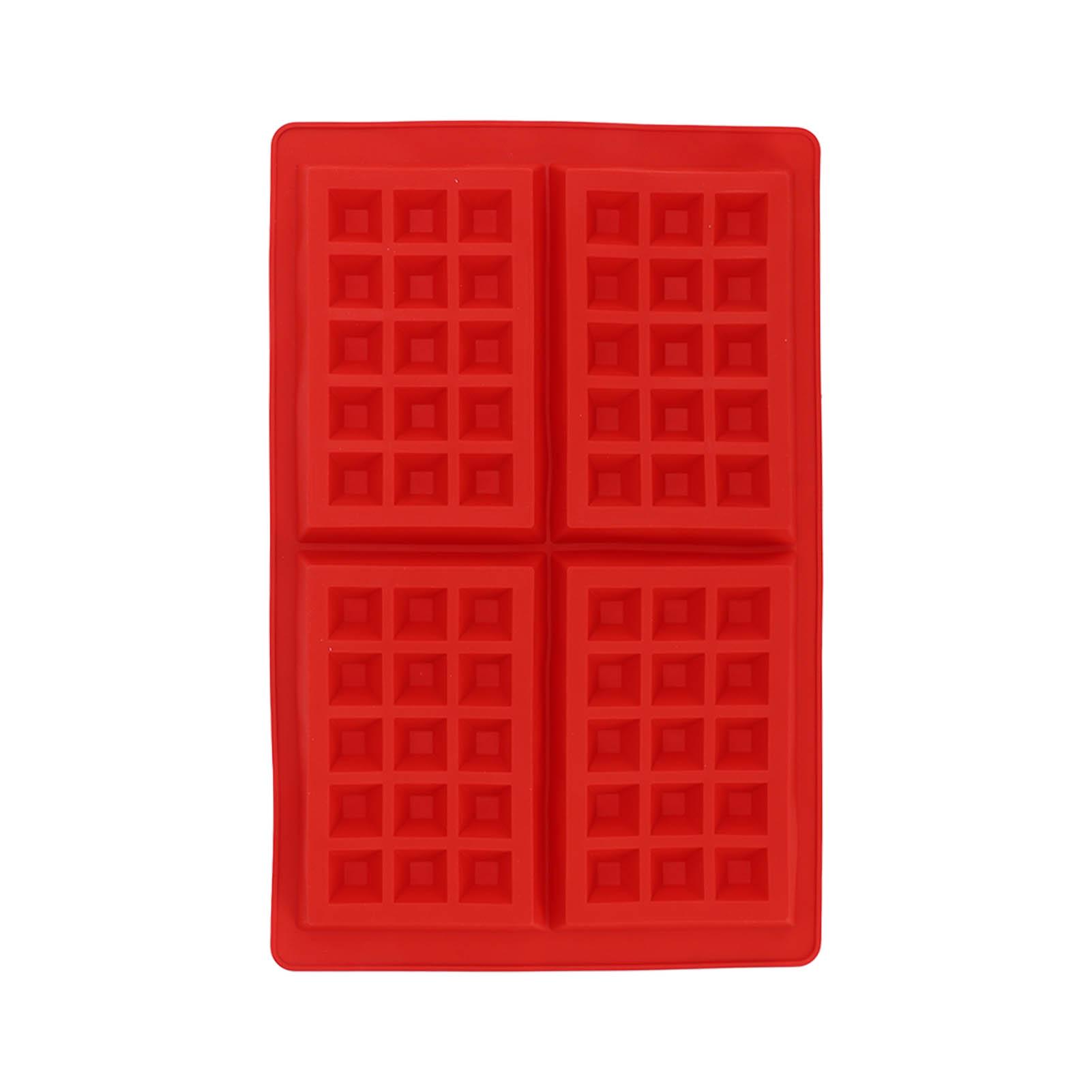 

Waffle Silicone Mold Safe Good Elasticity Easy Demoulding DIY Baking Mold for Making Puddings Cake Chocolates4 Grid