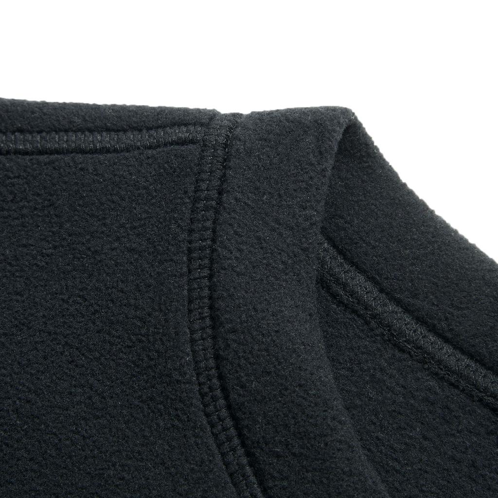 Li Ning Sports Lifestyle Series Round Neck Solid Color Fleece Warm Pullover Sweatshirt Men sweatshirt Black AWDU885-2