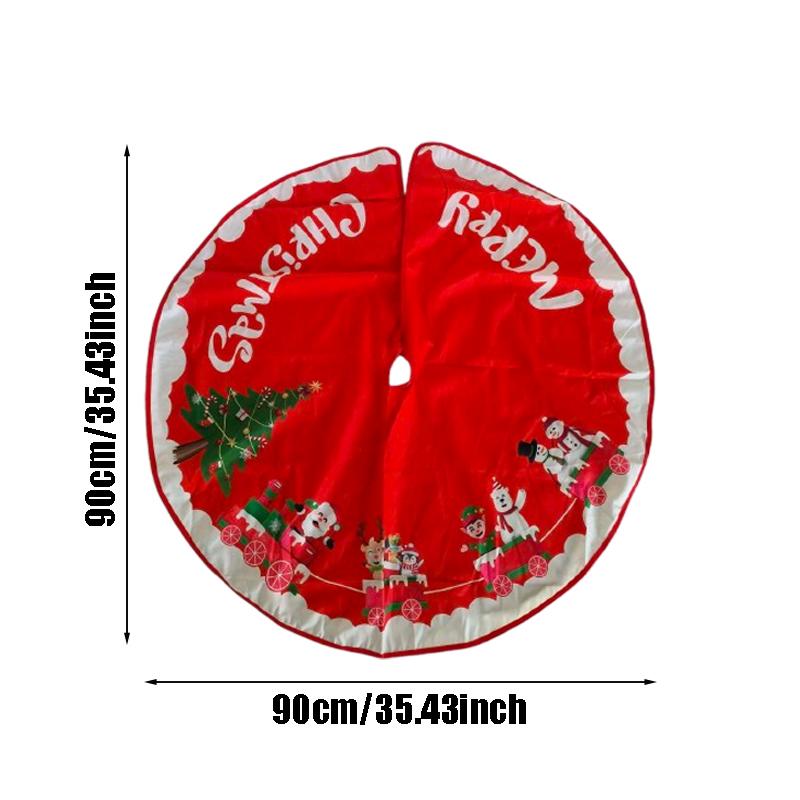 1pc Cloth Christmas Tree Skirt Festive Decoration for Xmas Party Holiday Home Garden Decor Perfect for Seasonal Celebrations