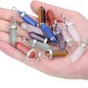 Jade Hexagonal Crystal Pendant Necklace - Multicolor Crystal Sweater Chain