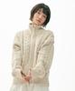 Fdr Heavy Cable Zip-Up Knit Cardigan Oatmeal