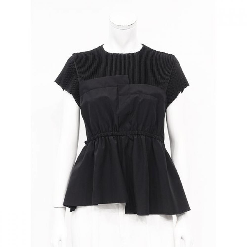 Specchio Two Line Unbalanced Cap Sleeve Tee 452 185