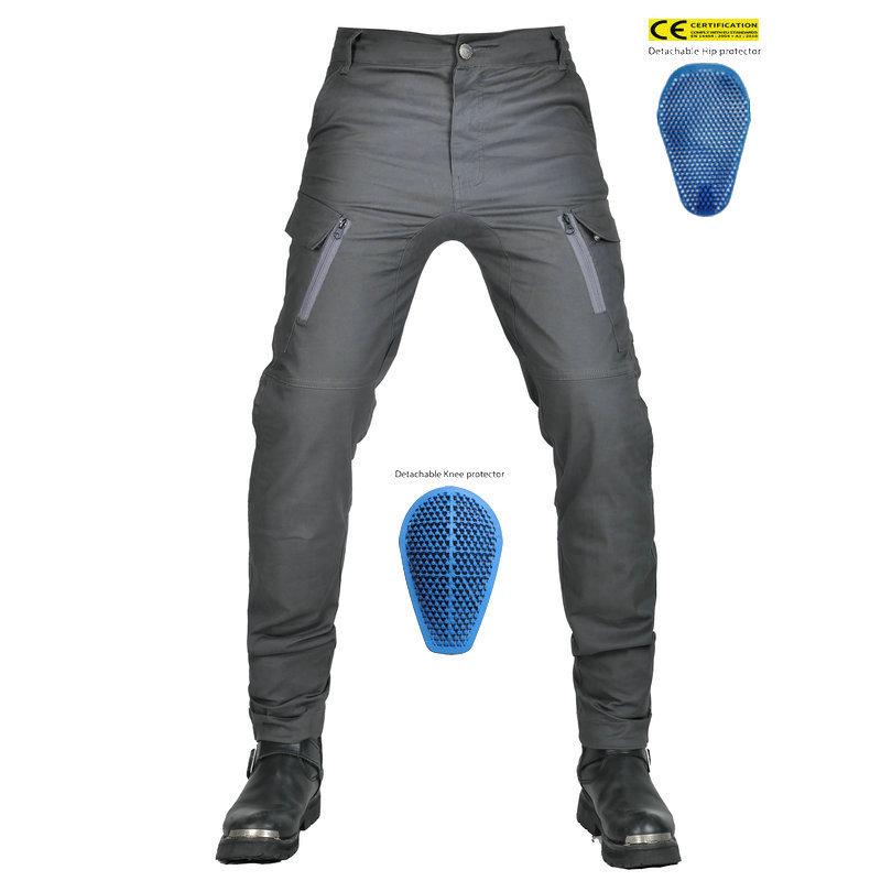

VOLERO+Motorcycle Four Anti Fall Riding Pants Дихаючі мотоциклетні штани-карго з високою талією Ретро сірі штани Anti Fall L