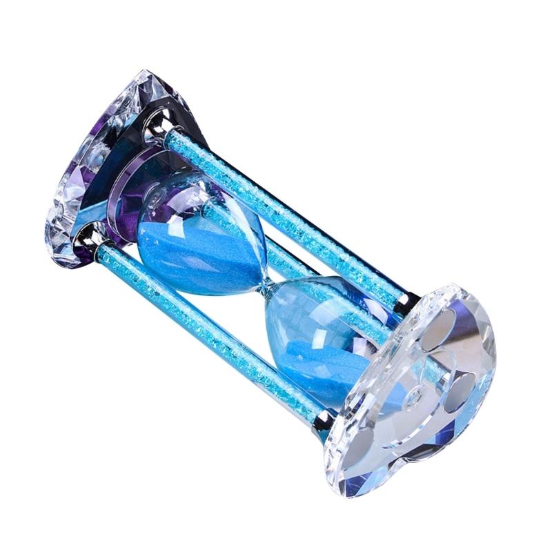 Effective 30 Minutes Sand Clock Practical Heart Shaped Crystal Hourglass Efficient Timer for Kitchen Study or Gym Use