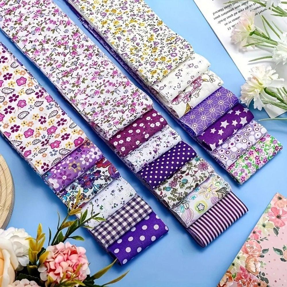 40 Pieces/Set Colorful Cotton Fabric Strips Crafts Fashionable Roll Cloth Handmade Accessories