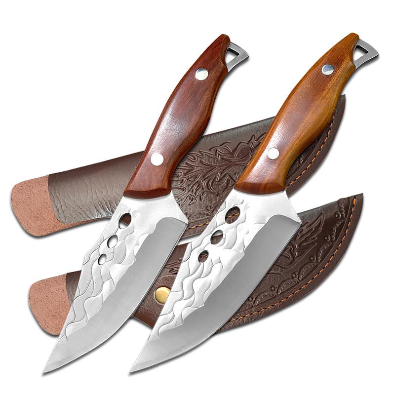 Handmade Forged Butcher Knife Kitchen Chef Cleaver Outdoors Fishing Utility Knife Meat Vegetable Cutting Boning Knife