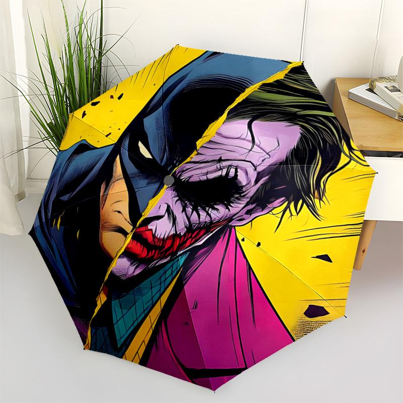 1pc Batman, Joker Automatic Opening/Closing Folding Umbrella with 8 Ribs, Portable Sunshade Umbrella Birthday and Holidays gifts yy250105091