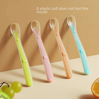 Silicone Soft Baby Feeding Spoon for Newborns