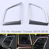 2pcs ABS Chrome Steering Wheel Cover Trim For Hyundai Tucson 2015 2016 2017 2018