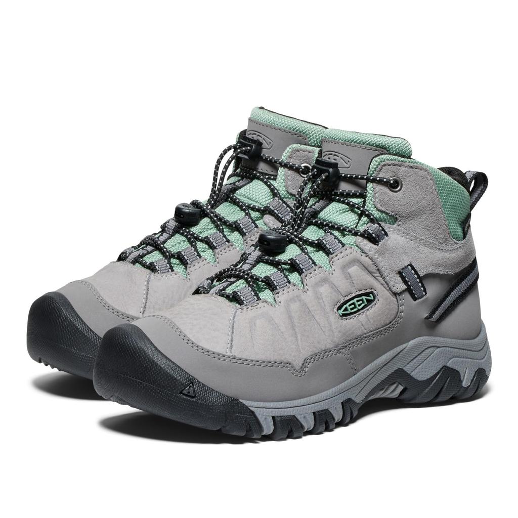 KEEN Targhee IV Mid WP Sneakers Size Kids' (Sizes 20.0-23.5cm), Waterproof, Alloy/Granite Green, 20.0cm