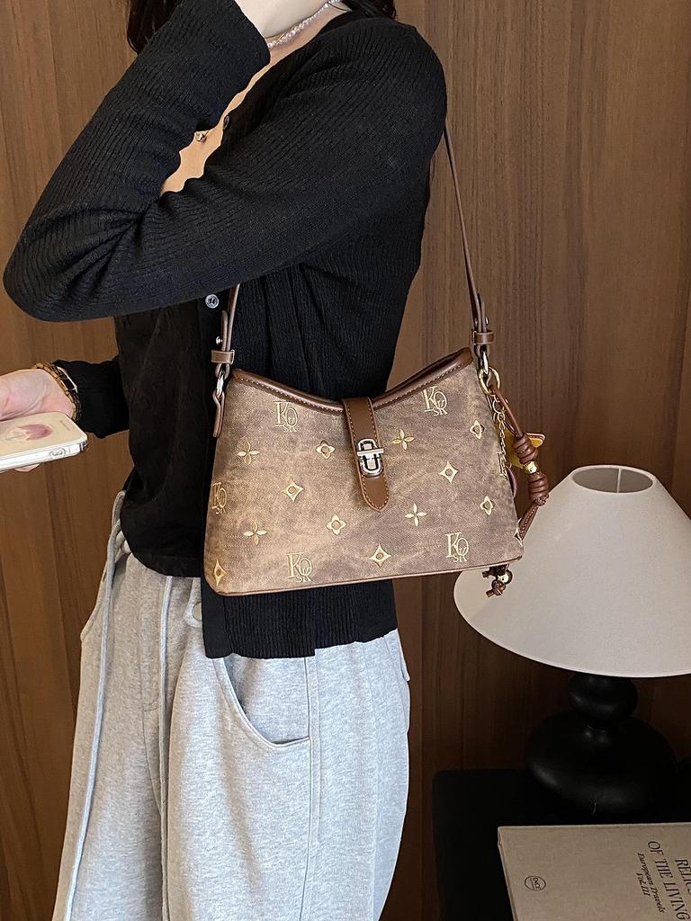 Women's High-End Embroidered Underarm and Crossbody Bag (2026)