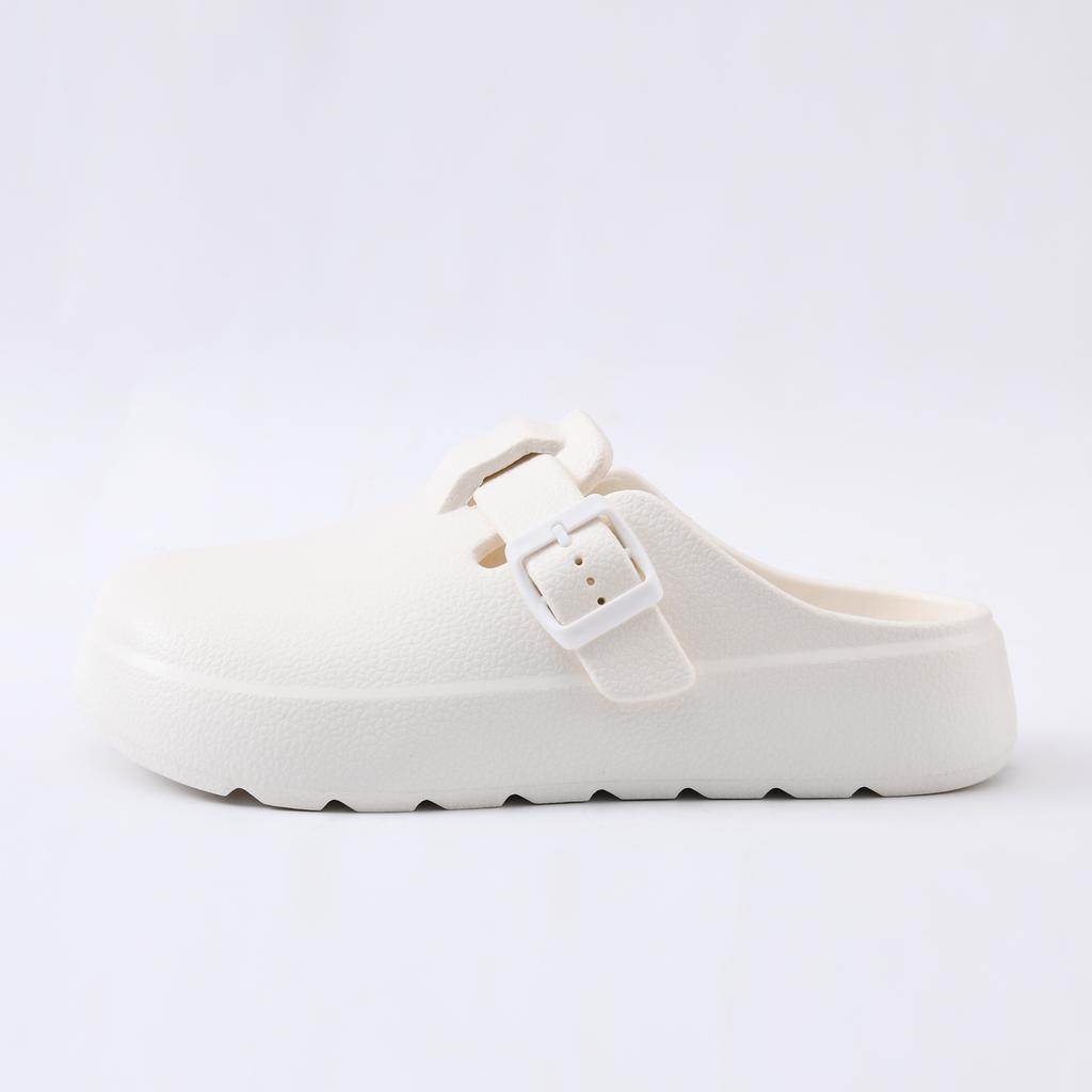 New Women's Solid Color Hole Shoes Platform Non-slip Wear-resistant Fashion Simple Outdoor Beach Bag Head Slippers