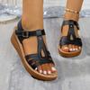 Fashion 2025 Hot Sale Ladies Shoes Open Toe Women's Sandals Summer Rome Hollow Solid Outdoor Casual Comfortable Beach Wedge Sandals