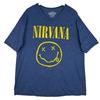Nirvana Πρόσωπο με Χαμόγελο T-Shirt Ανδρικό XL Μπλε Κίτρινο Γραφικό Μπάντας 2014 Grunge