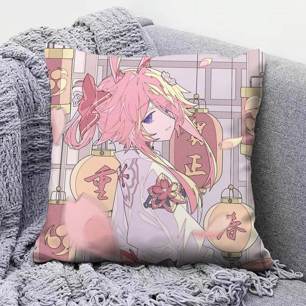Evanescia Honkai Star Rail Game Anime Girl Pillow Covers Home Sofa Cushion Covers and Aecorative Custom