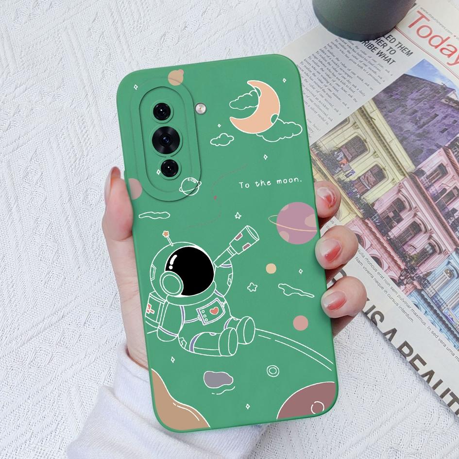 For Huawei Nova 8 8i 6 7 9 10 11 Pro P30 P40 Lite 4G 5G Case Cute Astronaut Liquid Soft Silicone Shockproof Cover Camera Protection For Huawei Bumper