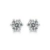 Minimalist Luxury Moissanite Stud Earrings Women Six-Prong Setting Sterling Wedding Fashion Jewelry