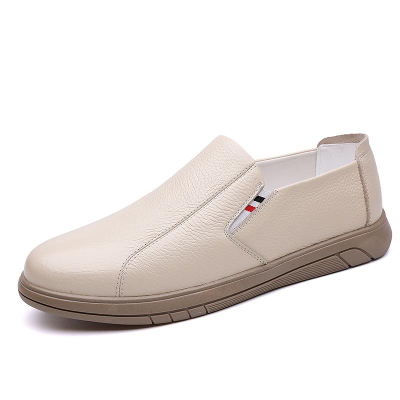 Fashion New Designer Soft Leather Shoes for Man Spring Autumn Fashion Casual Shoes Male Solid Color Big Size Light Driving Shoe Man