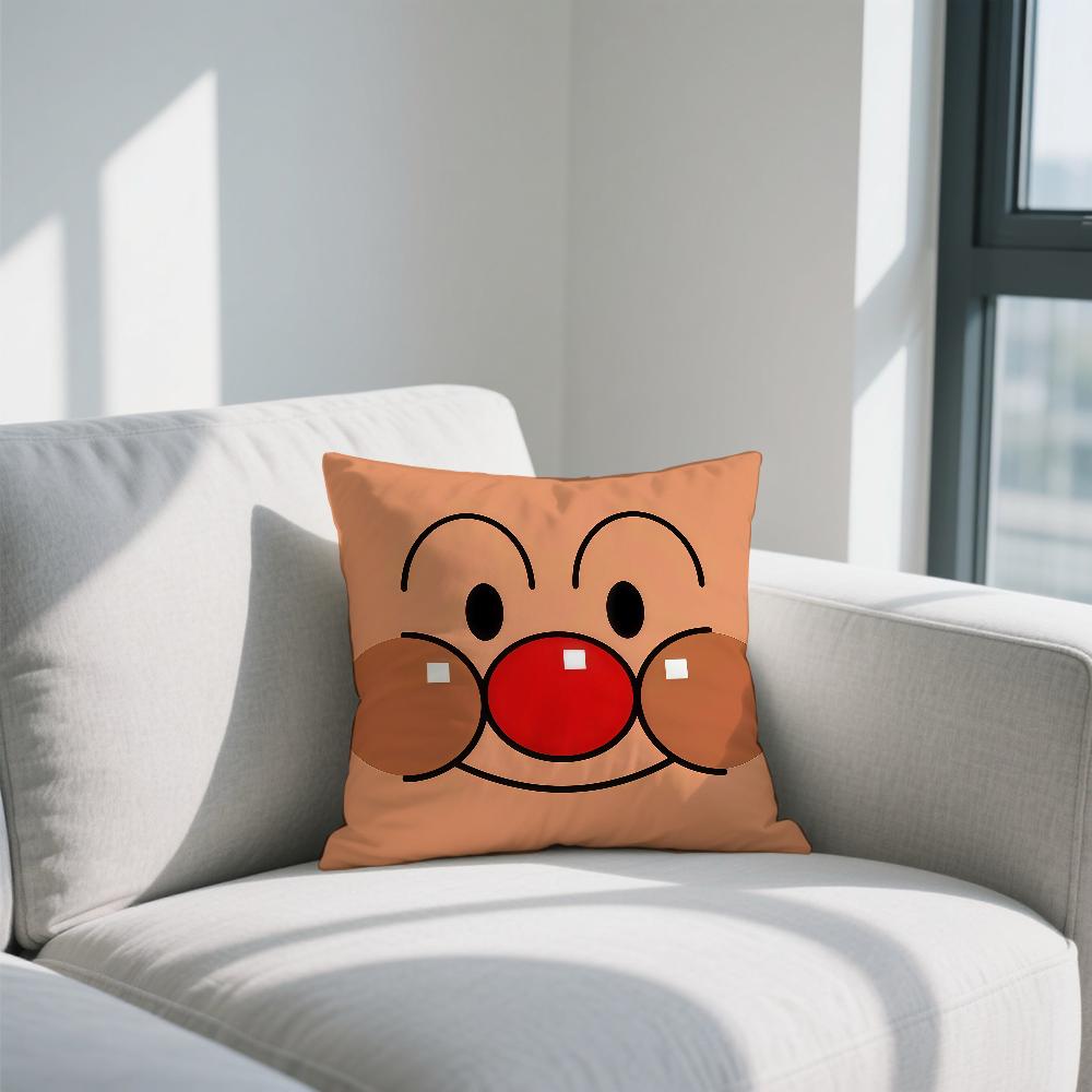 A-Анпанман-ЕС Милая Манга Наволочка Двусторонняя Печать Полиэстер Наволочка Узор Декоративная Молния Наволочка 30cmx30cm