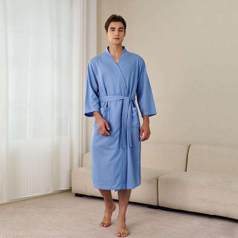 Men's Spring 3,4 Sleeve Bathrobe