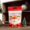 10pcs Christmas Handle Bag for Candy Chocolate Cookie Nougat Biscuit Packing Gift Santa Sealed Bags