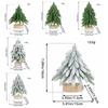 Mini Snow Pine Tree ve tvaru věže Ručně vyráběný Mini Christmas Tree Flocked Cedr Tree Party