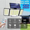 Solar Light Outdoor 190/328/348 LED Integrated Super Bright Motion Sensor Strong Power IP65 Waterproof 3 Working Modes Garden Wall Lamp