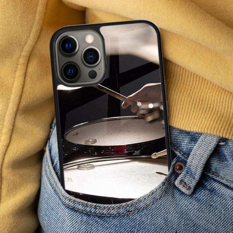 Drummer Playing Drums Soft Phone Case for iPhone 17 Air 16e Pro max 15 Pro 13 14 Plus 11 12 MagSafe Magnetic Coque
