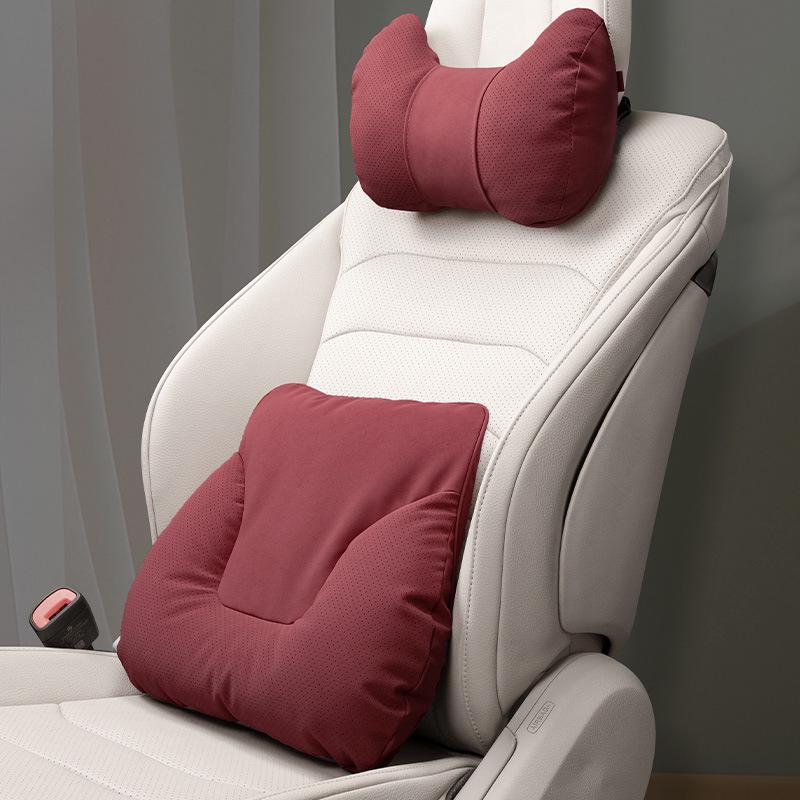 Sada polštářů na opěrku hlavy a bederní opěrku do auta - 5dílný polštář na krk a záda pro nová vozidla
