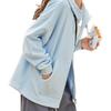Anta Lifestyle Series Letter Print Zipper Hooded Long Sleeve Sweatshirt Women sweatshirt Blue 162238711-3