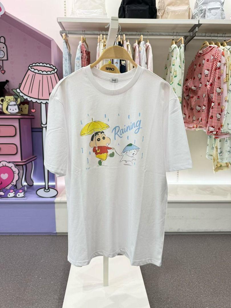 

2026 Summer Comic Form Crayon Shinchan Image 100 Cotton Printed Oversize Casual Tshirt Adult Children Parentchild Top y2k S