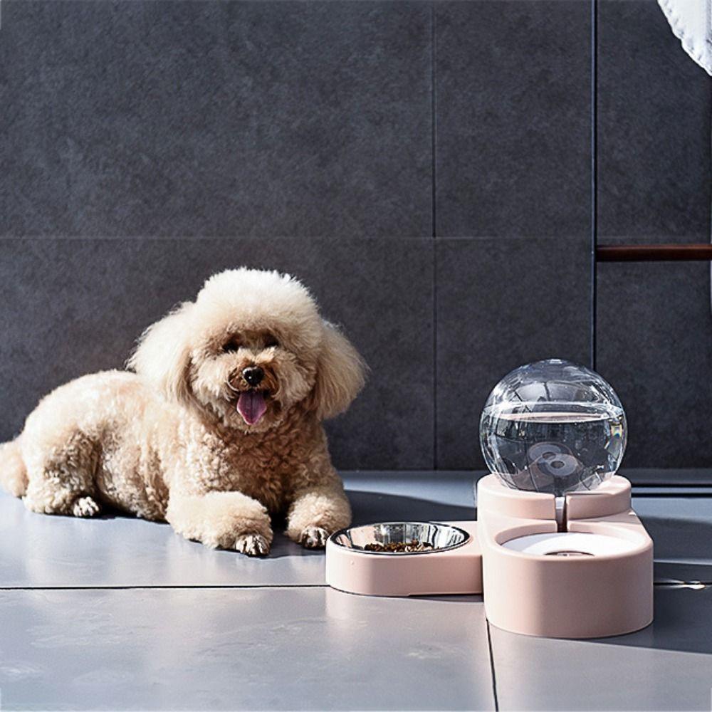 

Kitten Food Container Dog Bowls Cat Water Fountain Cat Automatic Feeder Cat Water Dispenser темно-синий