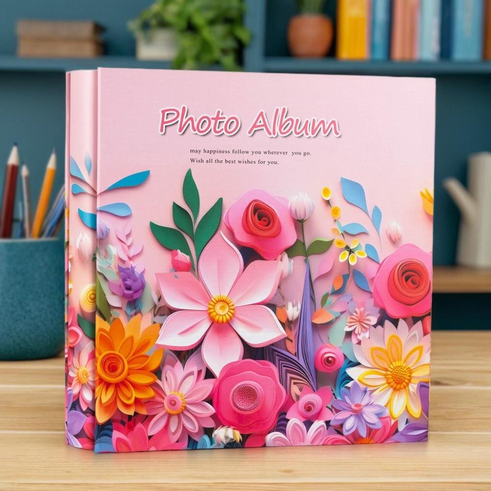 6 Zoll 500 Taschen Scrapbook-Album Laminierte Einsteck-Fotoalben Fotoaufbewahrung Aufbewahrung für Zuhause
