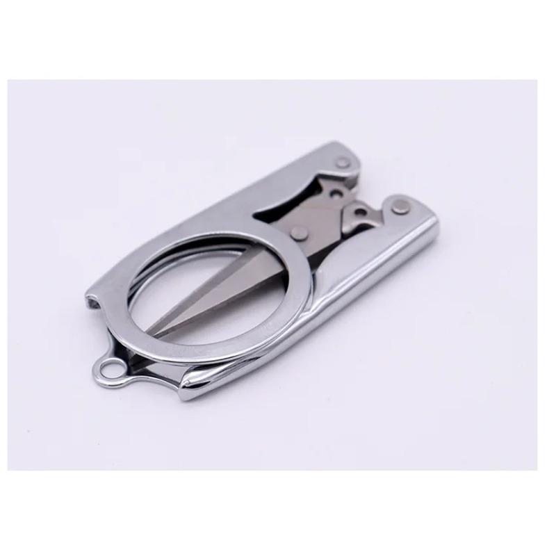 Fishing Shears Stainless Steel Folding Portable Travel Household Mini Scissors Fishing Small Eyebrow Scissors Foldable Thread Clipper