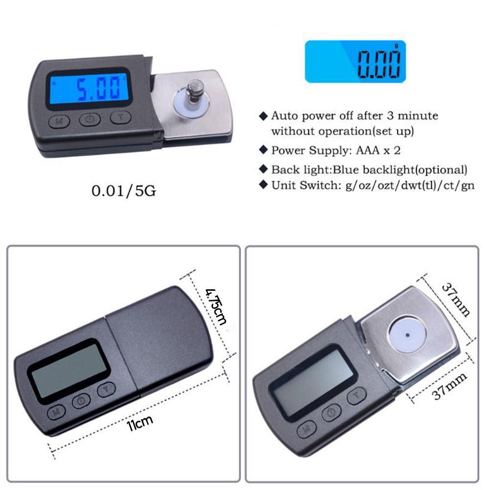 High Precise LCD Digital Turntable Stylus Force Scale Meter Gauge Backlight Portable Tracking For LP Vinyl Record Needle