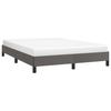 Vidaxl Bed Frame, Grey, 140X190 Cm, Faux Leather