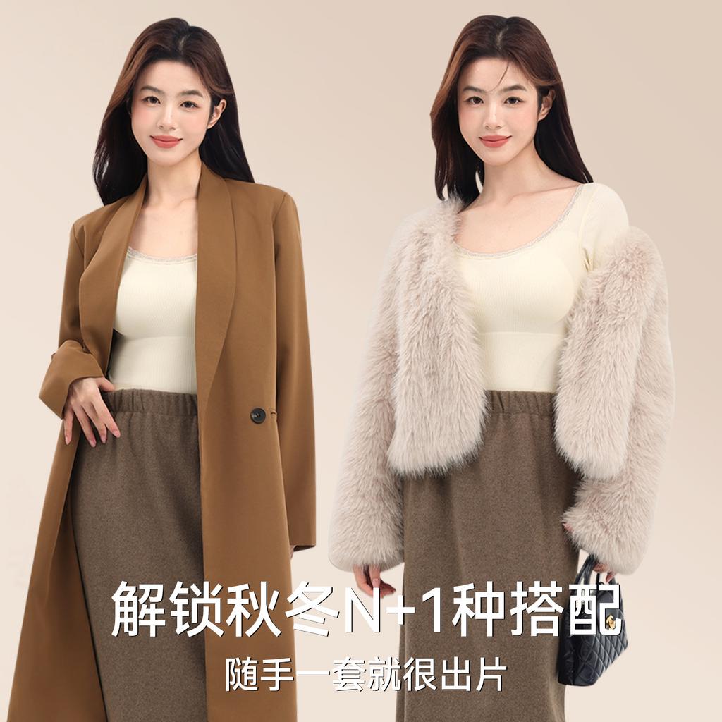 Thermal underwear women's seamless wool silk long johns set with chest pad bottoming shirt fleece thickened top