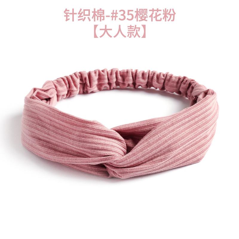 Elastic Crossed Headband Solid Color Knitted Cotton Headband Women'S Hair Accessories Simple Headgear