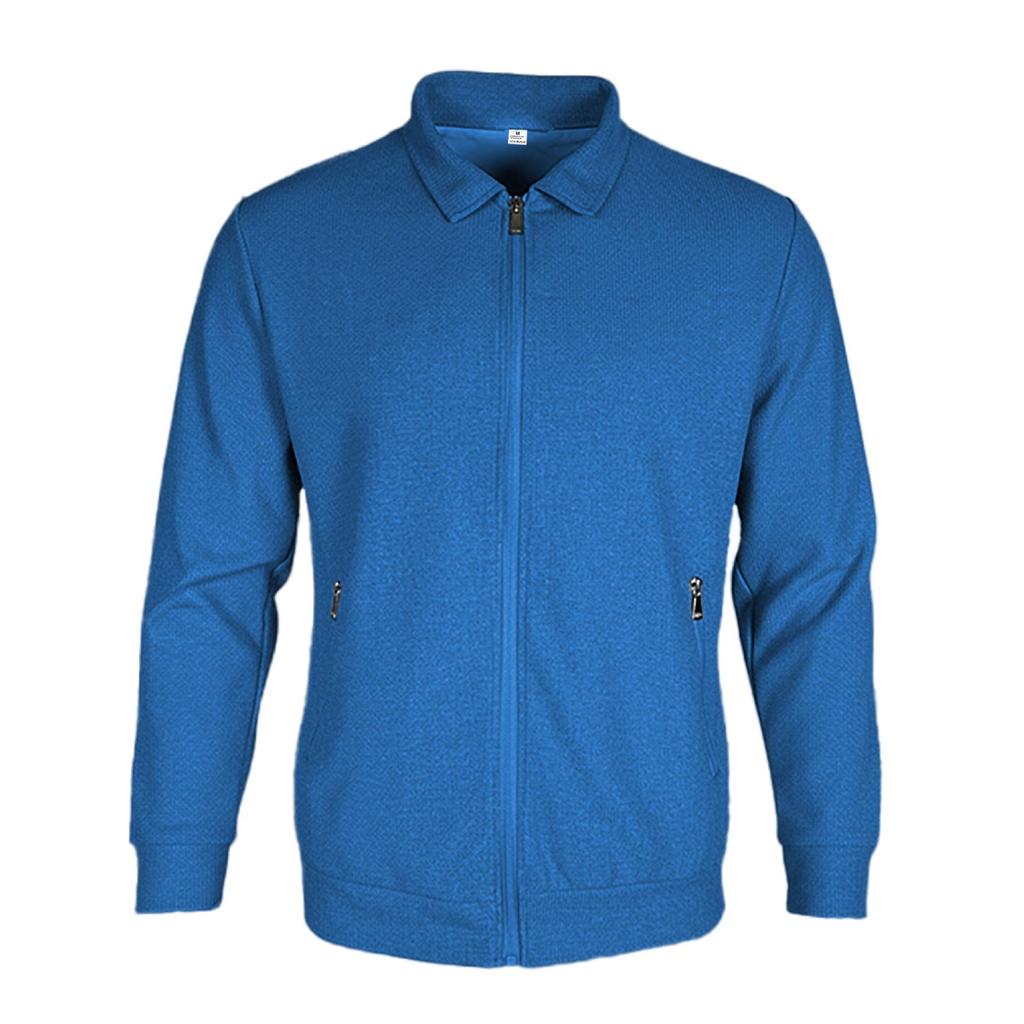 2025 Herren Slim Fit Lässige Strickjacke Jacke - Frühling/Herbst, Reißverschlusstaschen, Reverskragen, Uni-Farbe