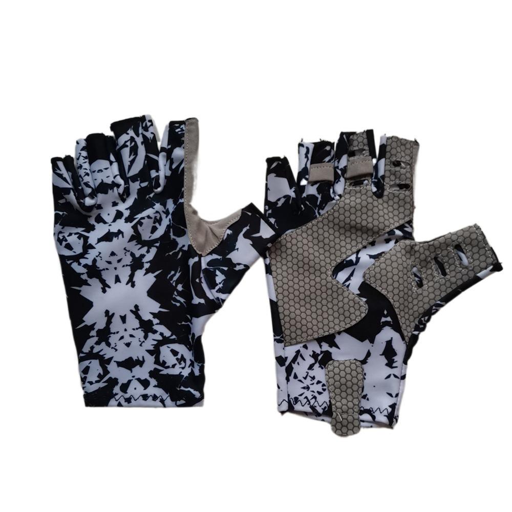 Fingerless Half Finger Fishing Gloves Sun Protection Sea Fishing Gloves  Outdoor Activities