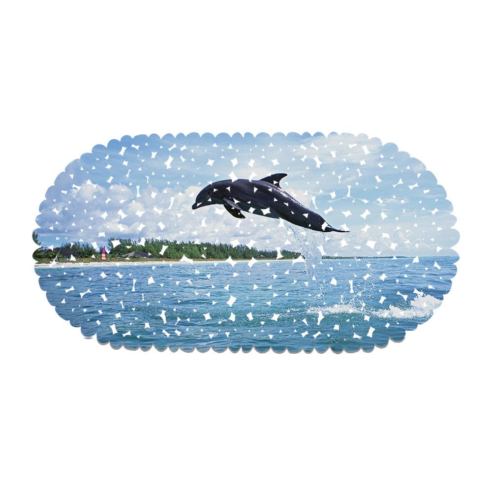 Dolphin Jump Map Balcony Bathroom Mat Hydrophobic Non-Slip Door Mat Swimming Pool Public Places Non-Slip Floor Mat