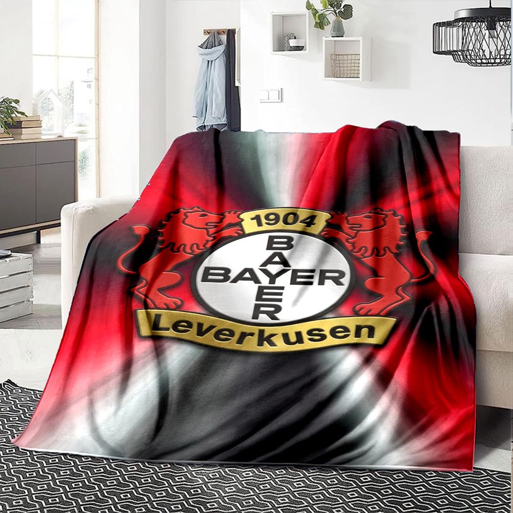 Coperta di Flanella con Stampa Bayer Leverkusen Alta Qualità Calda Confortevole Coperta per Tutte le Stagioni Perfetta per Regali Decorazione Casa