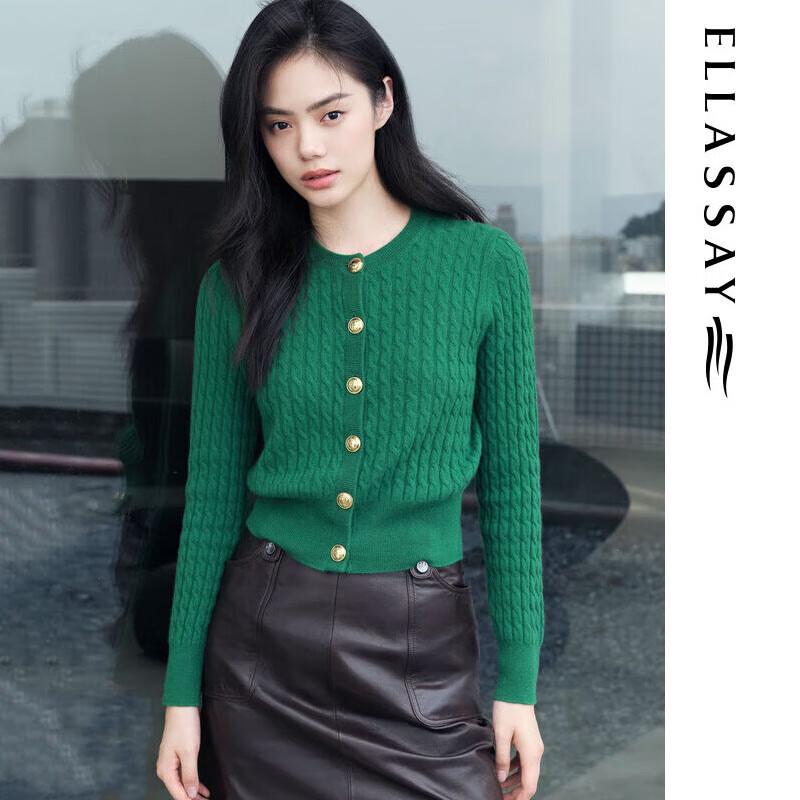 

ELLASSAY Женский простой кардиган из шерстяного трикотажа L