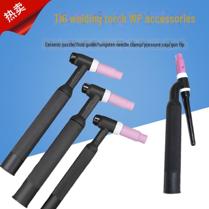 Peças para Pistola de Soldadura a Arco de Argónio: Guia de Bocal de Porcelana, Fixador de Agulha de Tungstênio, Tampa de Pressão para Modelos WP-18/17/26