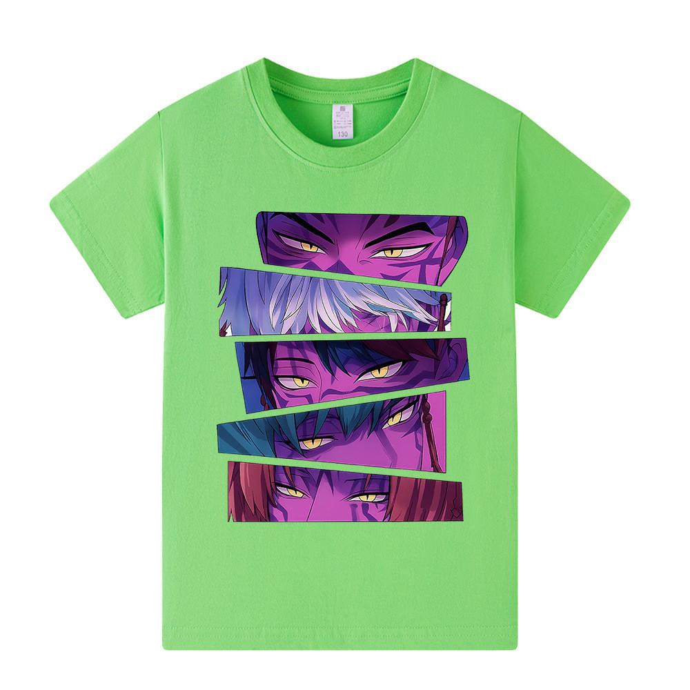 A1215 Kids Boys Girls Sajaboys Kpop Rumi Zoey Mira Print Short Sleeves T-shirt