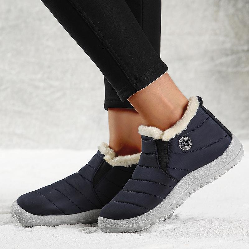 Warm Fur Men Flats Shoes Waterproof Winter Slip On Moccasin Men Solid Men's Sneakers Footwear Zapatos De Mujer Shoes Men