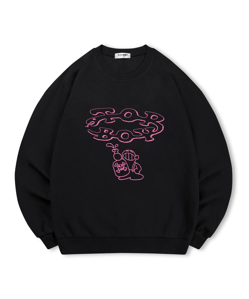 TOPBOY [Non-Fleece Or Fleece-Lined] Assassin Print Sweatshirt (Type B)