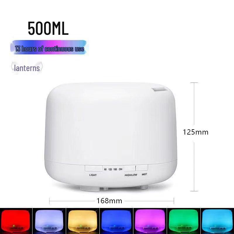 500ML Ultrasonic Air Humidifier & Aroma Diffuser - Muji Style, USB, Large Capacity
