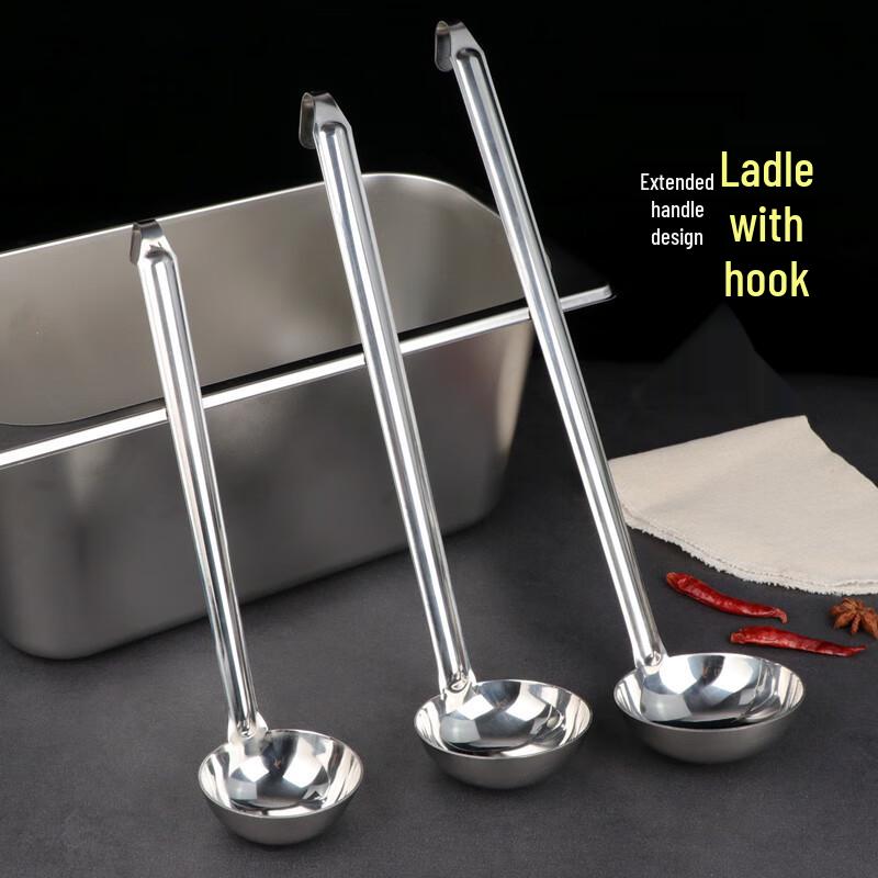 Homeglen Thickened Stainless Steel Long Handle Soup Spoon